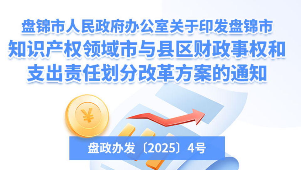 （图解版）《盘锦市知识产权领域市与县区财政事权和支出责任划分<br>改革方案》 政策解读